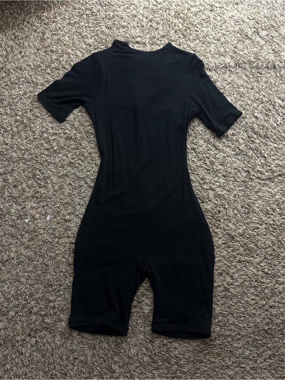 Hotmiamistyles Black Short-Sleeve One-Piece Romper